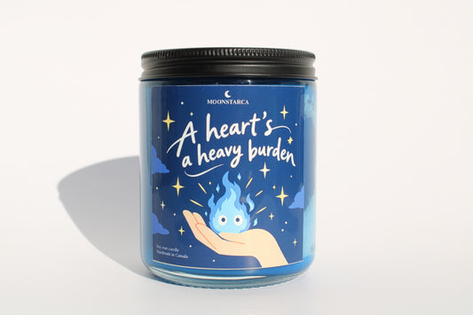 A heart's a heavy burden Inspired Candle