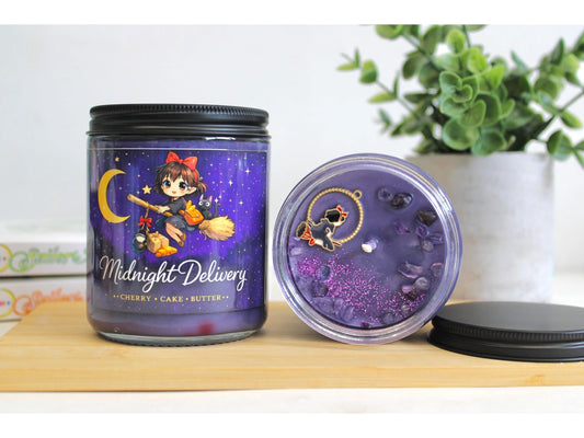 Midnight delivery | Inspired Candle | Anime Candle | Cherry, cake, butter