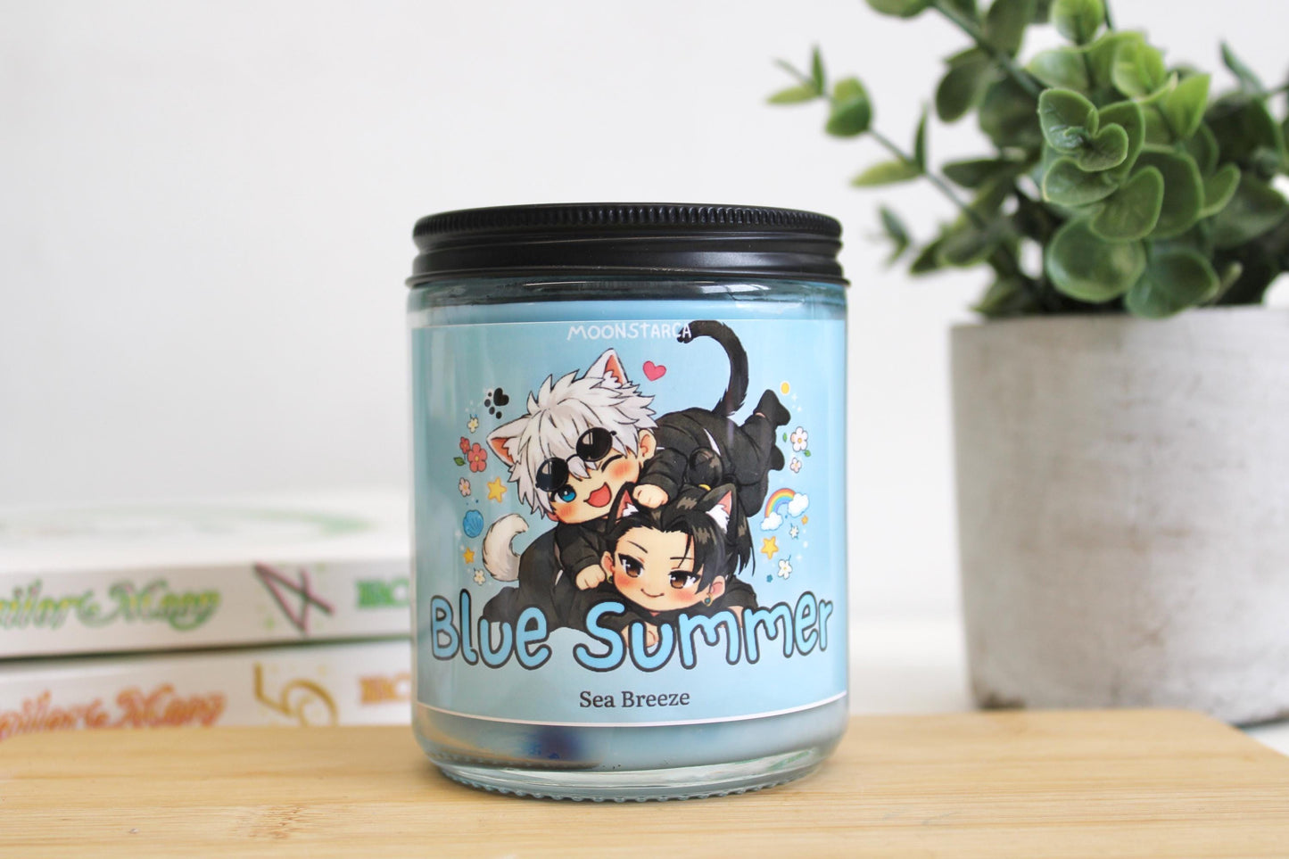 Blue Summer chibi Candle| Kaisen Inspired Candle | Anime Candle| Sea breeze