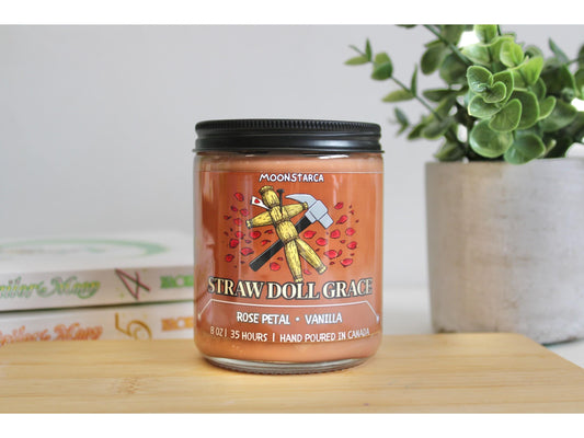 Straw doll grace | Kaisen Inspired Candle | Anime Candle| rose petal, vanilla, musk