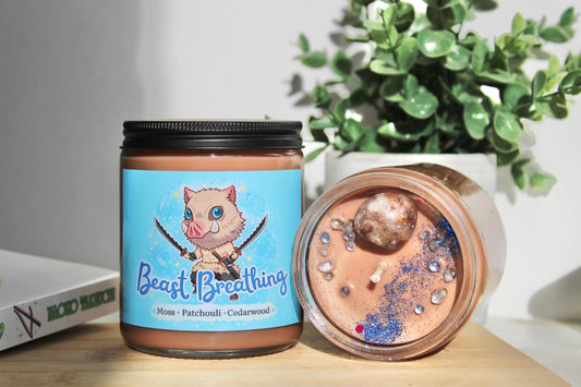 Beast Breathing | Slayer Inspired Candle | Anime Candle| moss, patchouli, cedarwood