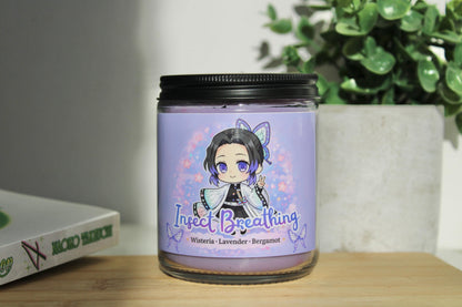 Insect Breathing | Slayer Inspired Candle | Anime Candle| lavender, wisteria, bergamot