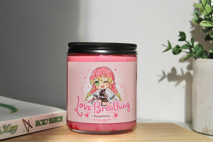 Love Breathing | Slayer Inspired Candle | Anime Candle| raspberry, vanilla, plum