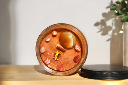 Brave amber & Quite Mana | Fieren Inspired Candle | Anime Candle| amber, woody, leather | lavender, peony, clean cotton, magnolia