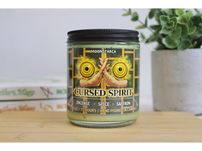 Cursed spirit| Inspired Candle | Kaisen Anime Candle| saffron, spice, incense