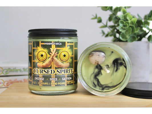 Cursed spirit| Inspired Candle | Kaisen Anime Candle| saffron, spice, incense