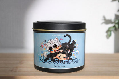 Blue Summer chibi Candle| Kaisen Inspired Candle | Anime Candle| Sea breeze