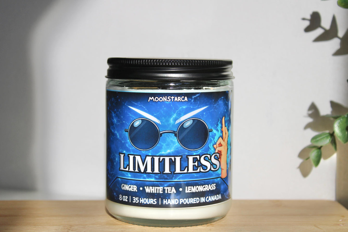 Limitless | Inspired Candle | Kaisen Anime Candle| ginger, white tea, lemongrass