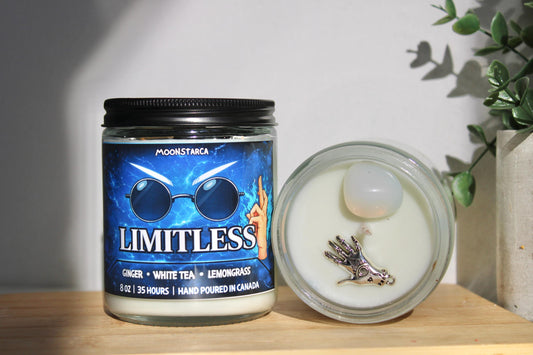 Limitless | Inspired Candle | Kaisen Anime Candle| ginger, white tea, lemongrass