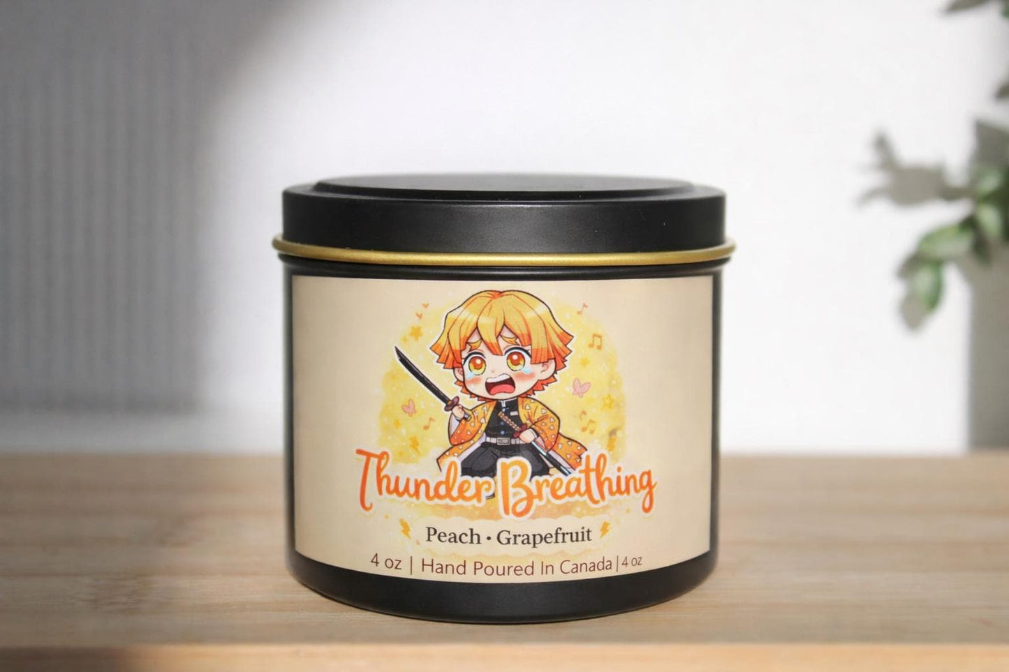 Thunder Breathing | Slayer Inspired Candle | Anime Candle| peach, grapefruit