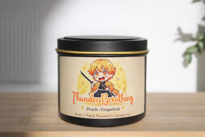 Thunder Breathing | Slayer Inspired Candle | Anime Candle| peach, grapefruit