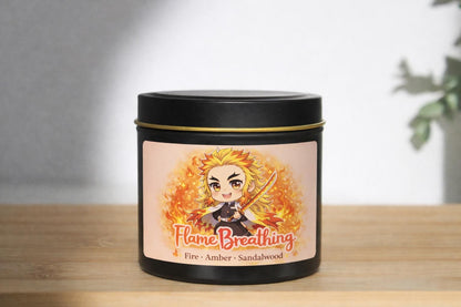 Flame Breathing | Slayer Inspired Candle | Anime Candle| sandalwood, amber, smoke