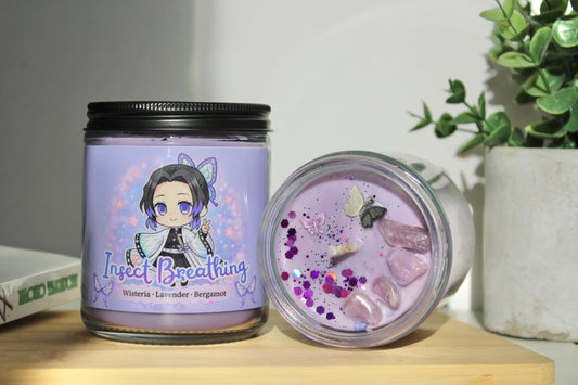 Insect Breathing | Slayer Inspired Candle | Anime Candle| lavender, wisteria, bergamot