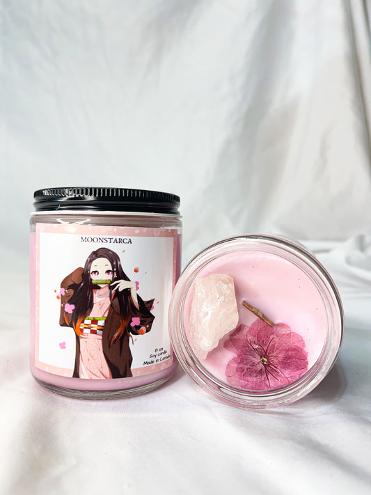 Nezuko Inspired Candle
